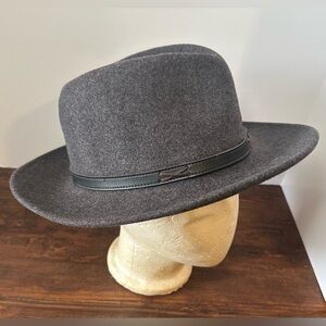 Pendleton Mens 100% Wool Outback Hat Charcoal Gray Rugged Outdoor Cold Weather M